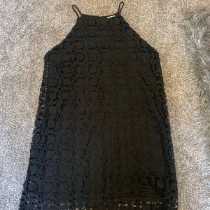 Monteau black lace dress
